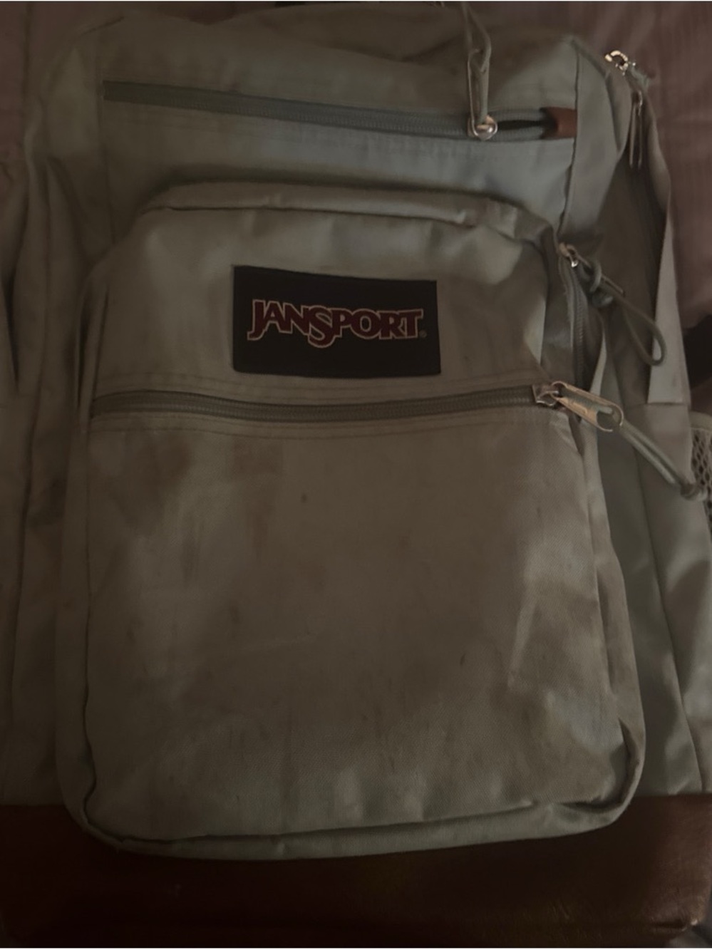 Jansport Light Gray Classic Front-Zip Backpack